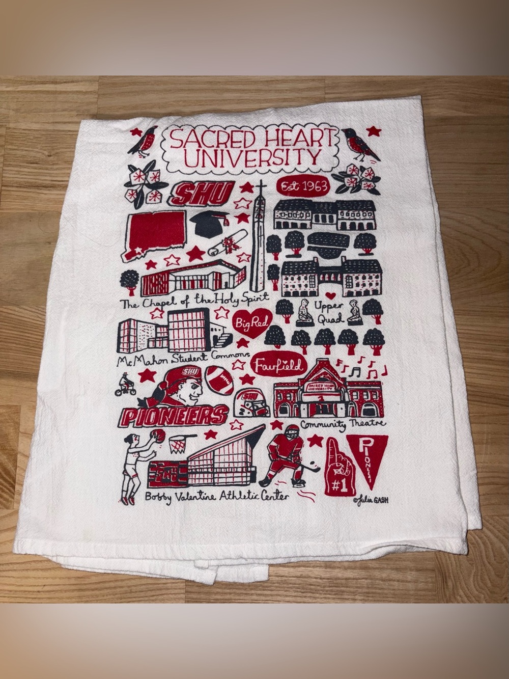 Sacred Heart University Pioneers Graphic Hand Towel